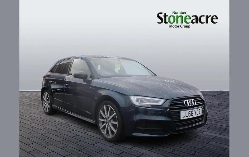 Used Audi A3 Black Edition 150 HP (110 kW) 2019 Blue Sedan