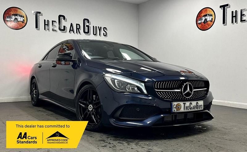 Used Mercedes CLA220 AMG line 177 HP (130 kW) 2018 Blue Sedan