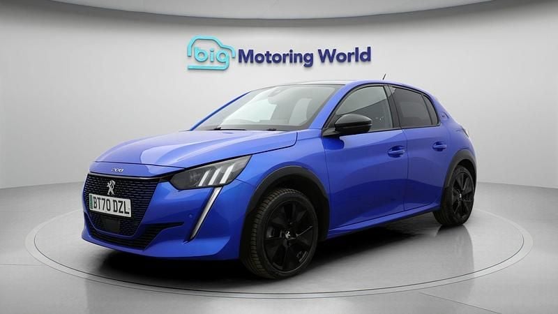 Used Peugeot e-208 GT-line 100 kW (137 HP) 2020 Blue Hatchback