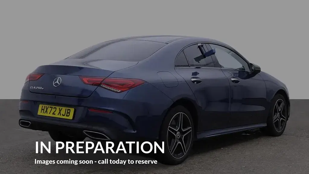 Used Mercedes CLA250e AMG Line Premium 218 HP (160 kW) 2023 Blue Coupe