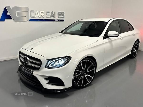Used Mercedes E220 AMG line 194 HP (142 kW) 2019 White Sedan