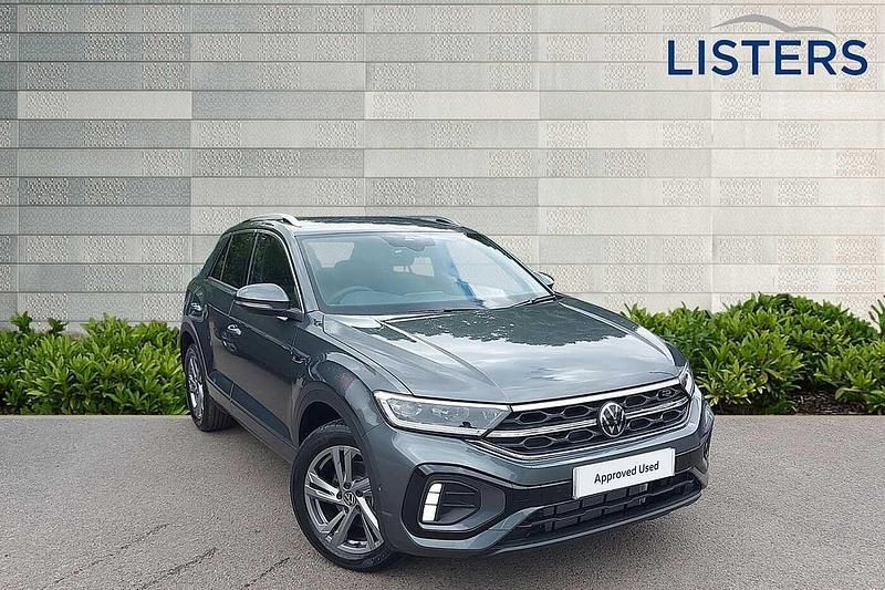 Indium grey metallic New 2025 VW T-Roc R-line SUV | £32,990 (Expensive) - Image 1/4