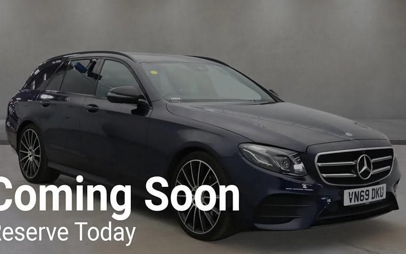 Used Mercedes E220 AMG line 194 HP (142 kW) 2019 Blue Estate