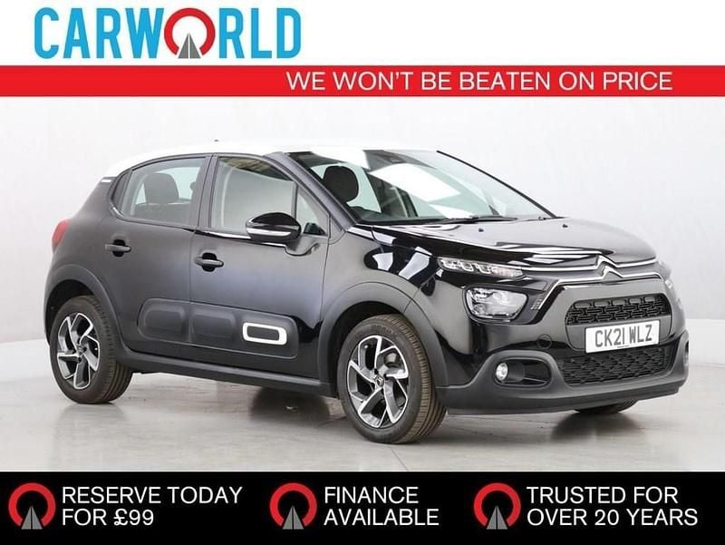 Black Used 2021 Citroën C3 PureTech Hatchback | £8,985 (Good price) - Image 1/3