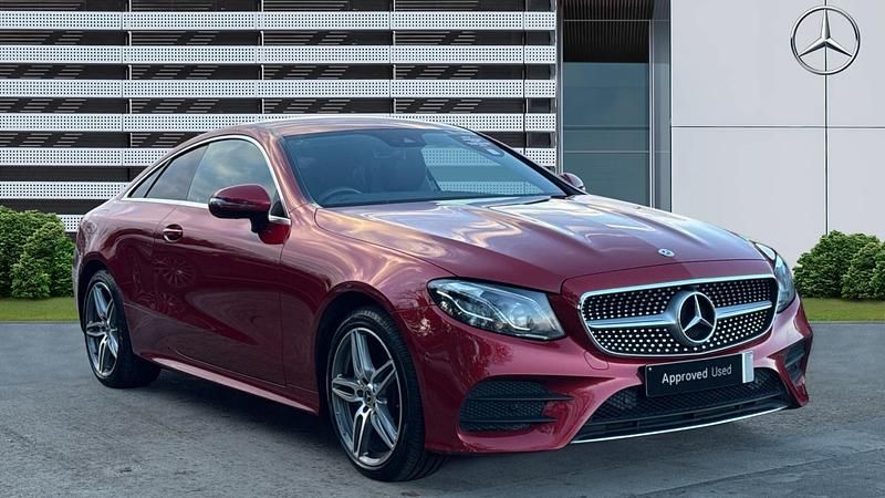 Red Used 2021 Mercedes E220 AMG line Coupe | £25,200 (Fair price) - Image 1/3
