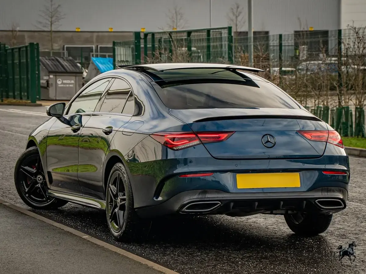 Used Mercedes CLA220 AMG Line Premium Plus 190 HP (139 kW) 2021 Blue Coupe