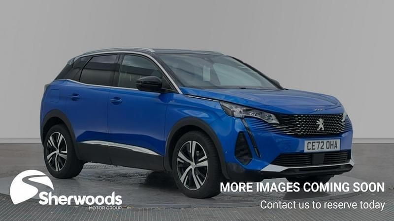 Blue Used 2022 Peugeot 3008 GT-line Hatchback | £15,490 (Good price) - Image 1/4