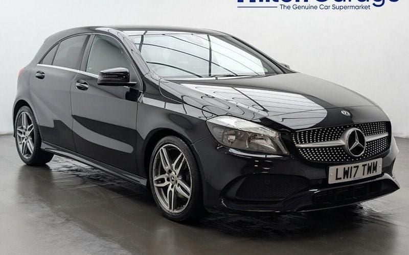 Used Mercedes A160 AMG line 102 HP (75 kW) 2017 Black Hatchback