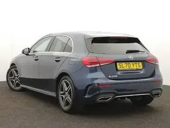 Used Mercedes A200 AMG line 163 HP (119 kW) 2020 Blue Hatchback