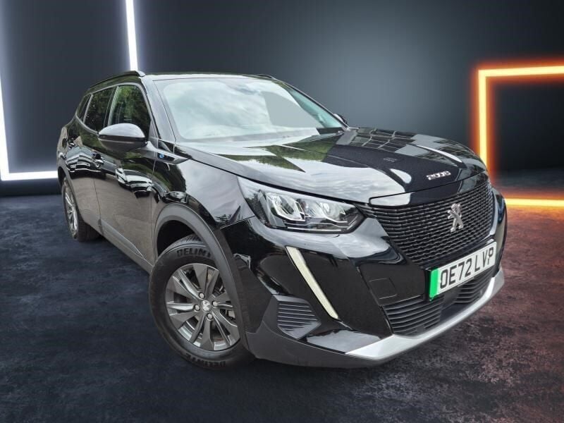 Black Used 2022 Peugeot e-2008 Active+ SUV | £13,450 (Good price) - Image 1/4
