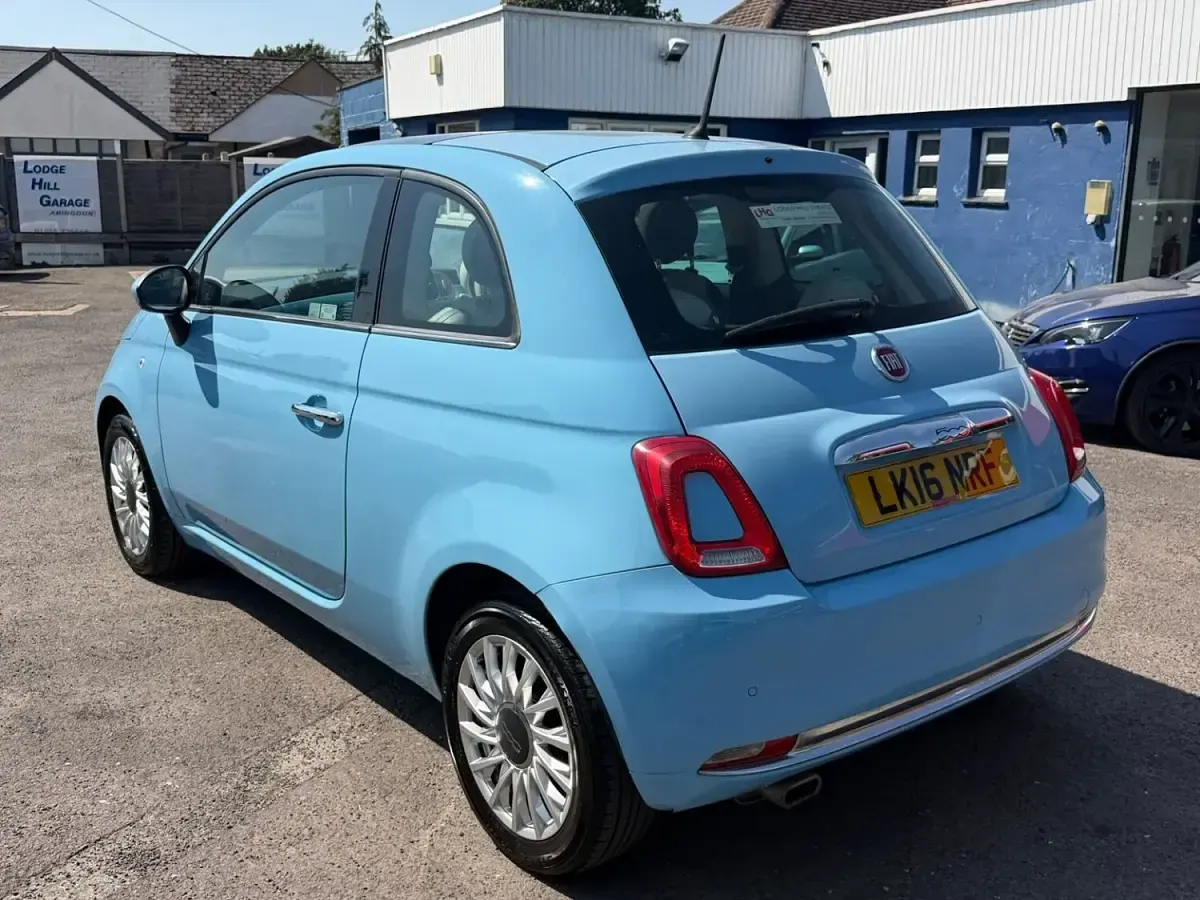 Used Fiat 500 Lounge 69 HP (50 kW) 2016 Blue Hatchback