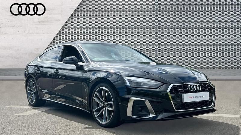 Black Used 2023 Audi A5 Sportback S-Line Hatchback | £34,330 (Expensive) - Image 1/4