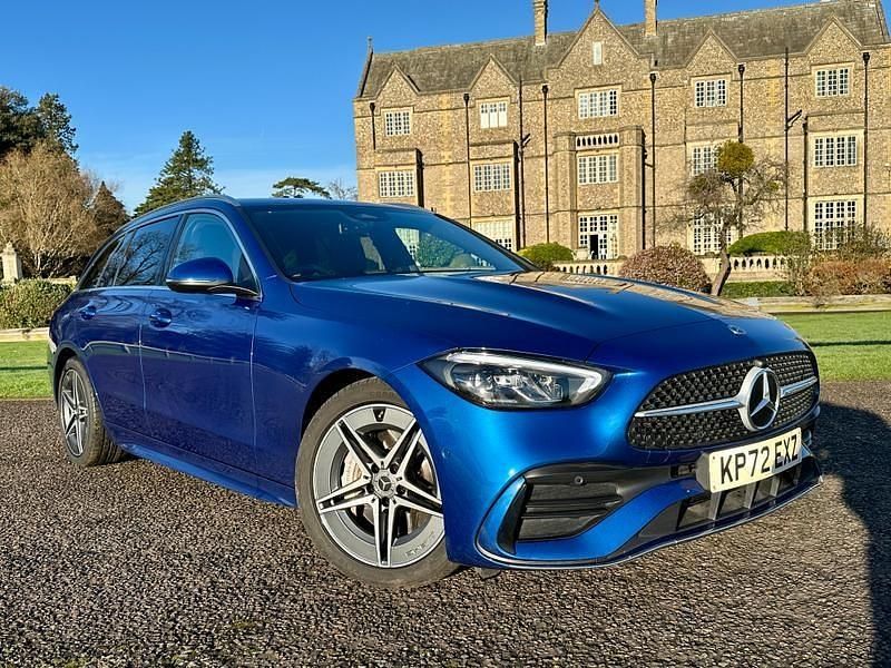 Used Mercedes C300 AMG line 2022 Blue Estate
