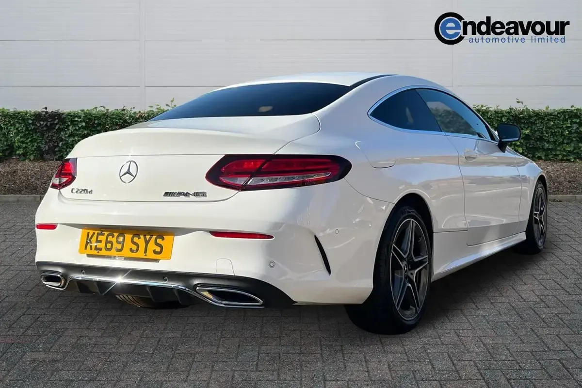 Used Mercedes C220 AMG line 2020 White Coupe