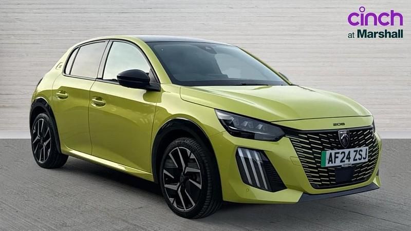 Used Peugeot e-208 GT 114 kW (156 HP) 2024 Yellow Hatchback