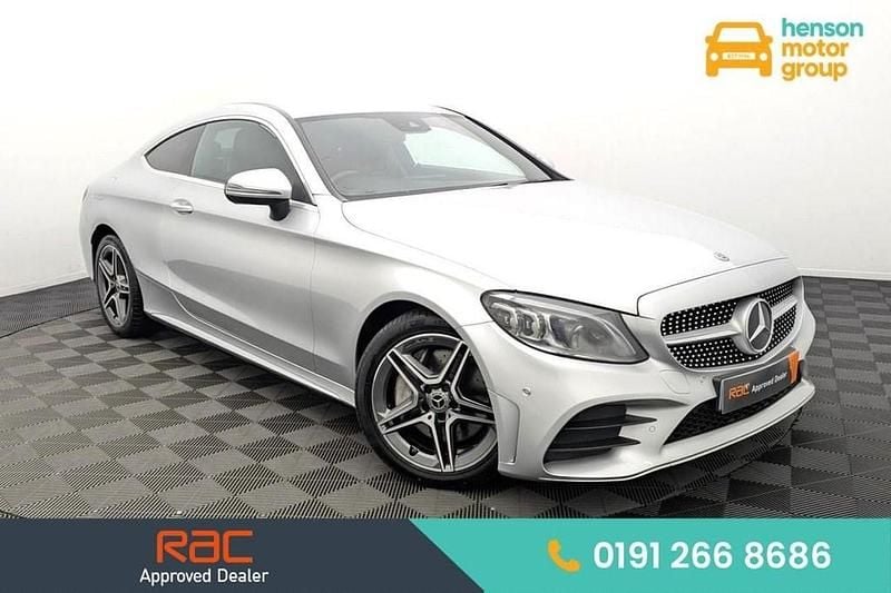 Used Mercedes C300 AMG line 258 HP (189 kW) 2019 Silver Coupe