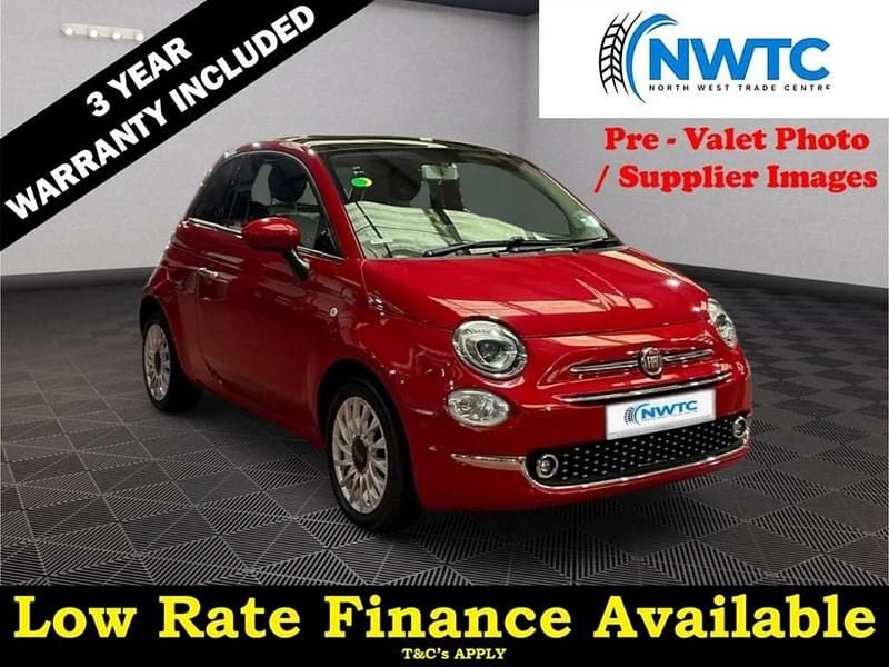 Red Used 2018 Fiat 500 Lounge Hatchback | £8,195 (Fair price) - Image 1/4