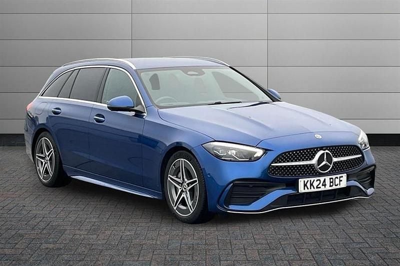 Sodalite blue Used 2024 Mercedes C200 AMG line Estate | £27,515 (Fair price) - Image 1/4