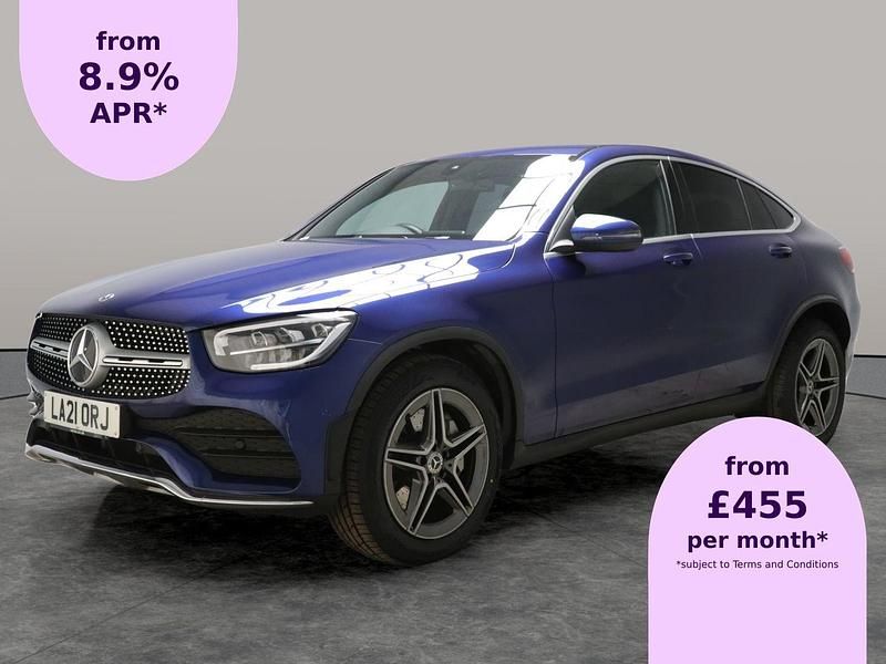 Blue Used 2021 Mercedes GLC220 AMG line Coupe | £30,018 (Fair price) - Image 1/2