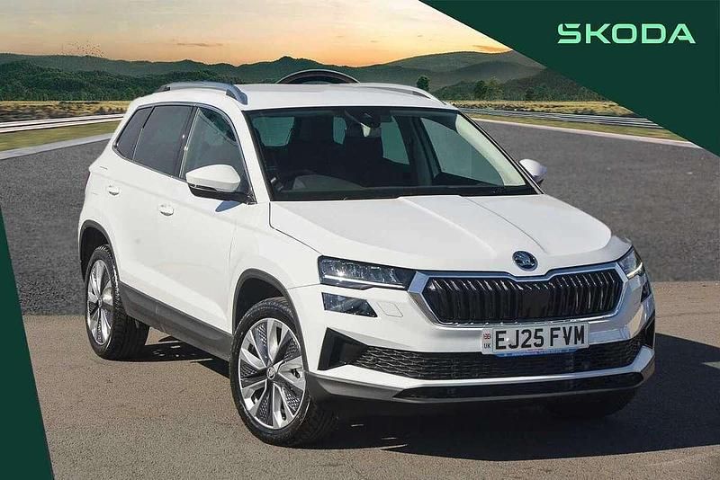 Moon white metallic New 2025 Skoda Karoq SE L SUV | £29,995 (Expensive) - Image 1/4