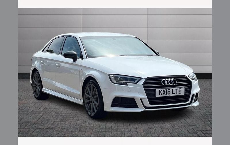 Ibis white Used 2018 Audi A3 Black Edition Sedan | £14,890 (Fair price) - Image 1/2