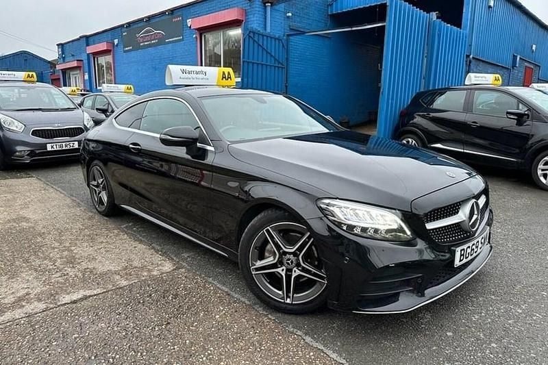 Used Mercedes C200 AMG line 198 HP (145 kW) 2019 Black Coupe