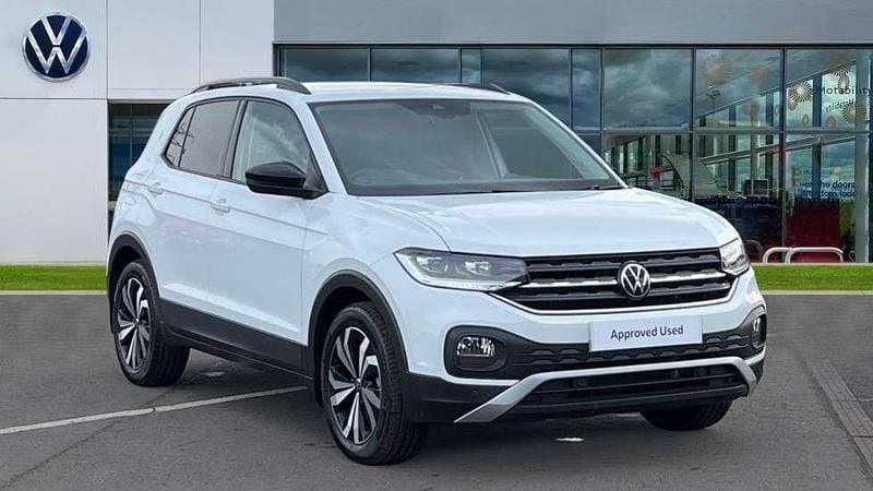 Pure white Used 2022 VW T-Cross Black Edition SUV | £17,787 (Fair price) - Image 1/4