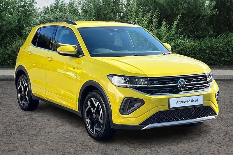 Rubber ducky yellow Used 2025 VW T-Cross R-line SUV | £25,995 (Expensive) - Image 1/4