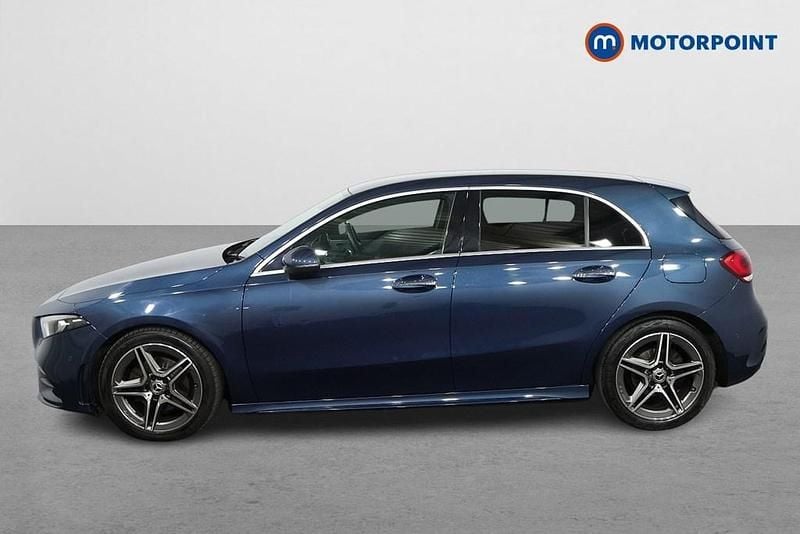 Used Mercedes A200 AMG Line Premium 150 HP (110 kW) 2021 Blue Hatchback