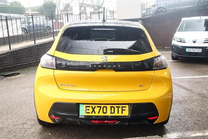 Used Peugeot e-208 GT 100 kW (136 HP) 2020 Yellow Hatchback