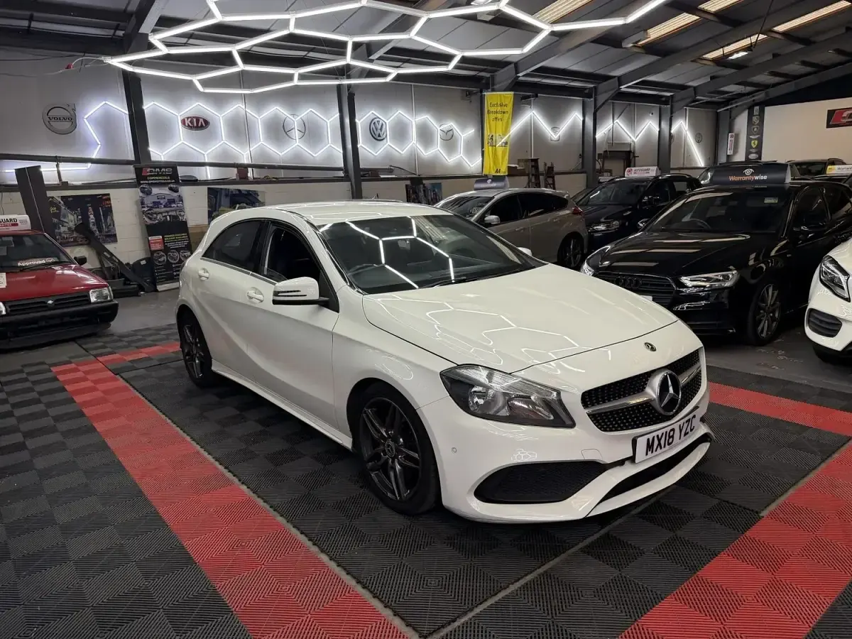 Used Mercedes A220 AMG line 2018 White Hatchback