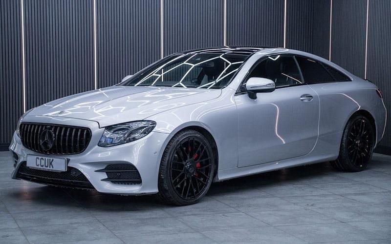 Used Mercedes E350 AMG line 258 HP (189 kW) 2017 Silver Coupe