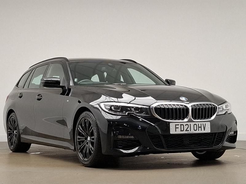 Black Used 2021 BMW 320 M Sport Estate | £23,998 (Fair price) - Image 1/4