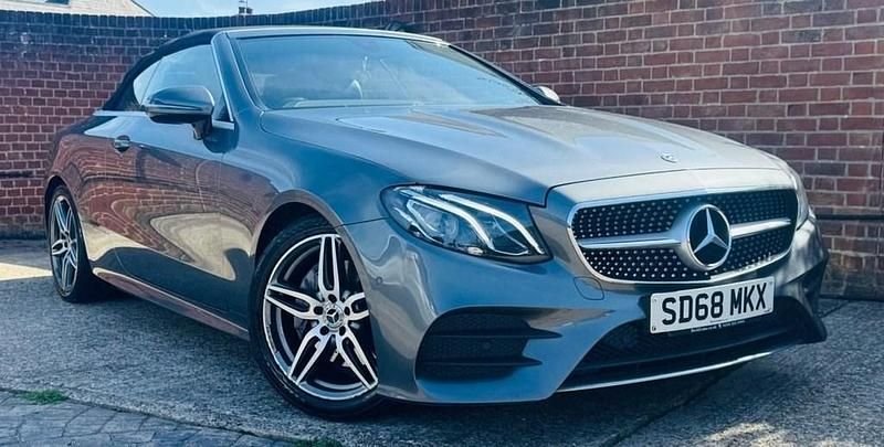 Used Mercedes E220 AMG line 194 HP (142 kW) 2018 Grey Cabriolet