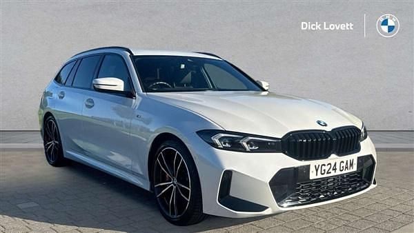 White Used 2024 BMW 320 M Sport Estate | £35,695 (Expensive) - Image 1/4
