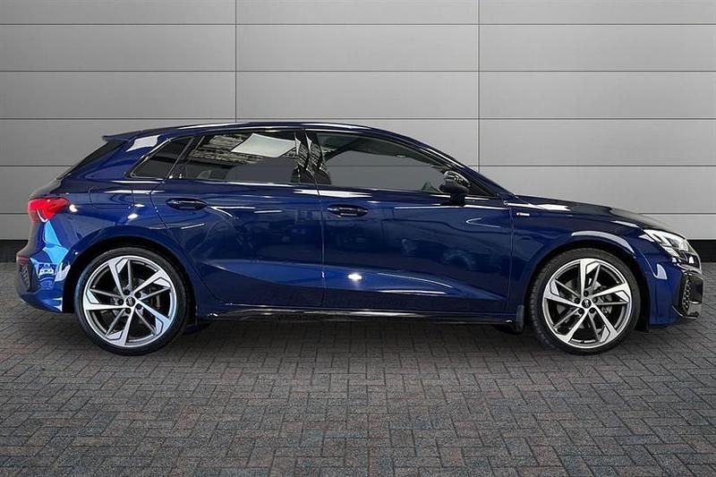 Used Audi A3 Black Edition 150 HP (110 kW) 2024 Navarra blue Hatchback