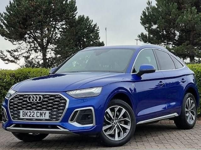 Blue Used 2022 Audi Q5 Sportback S-Line SUV | £31,795 (Good price) - Image 1/4