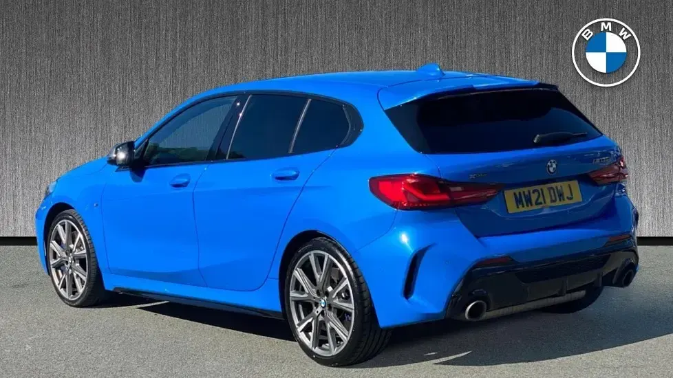 Used BMW M135 Shadowline 302 HP (222 kW) 2021 Blue Hatchback