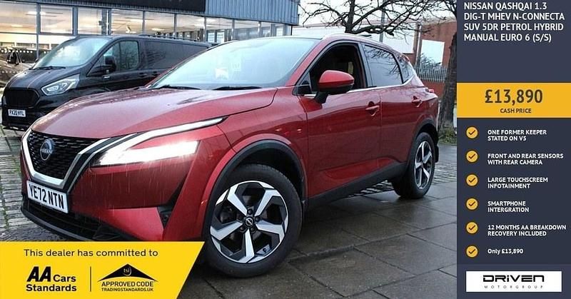 Red Used 2022 Nissan Qashqai N-Connecta SUV | £13,890 (Fair price) - Image 1/4