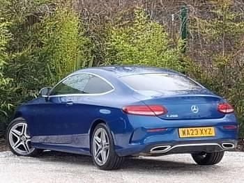Used Mercedes C200 AMG line 184 HP (135 kW) 2023 Blue Coupe