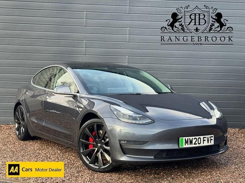 Grey Used 2020 Tesla Model 3 Performance Sedan | £17,999 (Good price) - Image 1/3