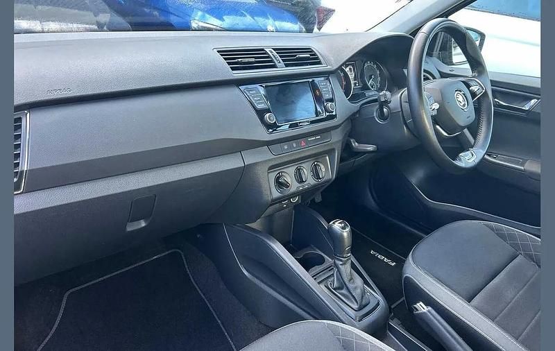 Used Skoda Fabia Colour Edition 94 HP (69 kW) 2021 Petrol blue metallic black magic pearl effect Hatchback