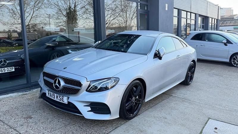 Used Mercedes E300 AMG line 245 HP (180 kW) 2019 Silver Coupe