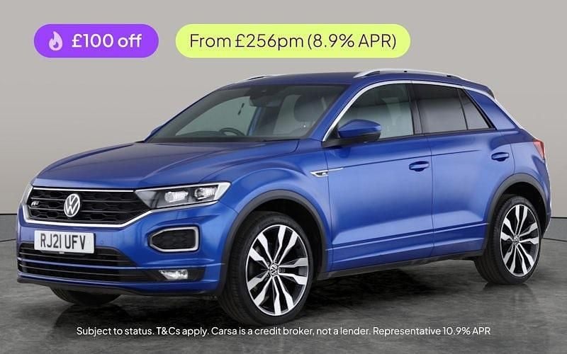 Blue Used 2021 VW T-Roc R-line SUV | £18,419 (Fair price) - Image 1/2