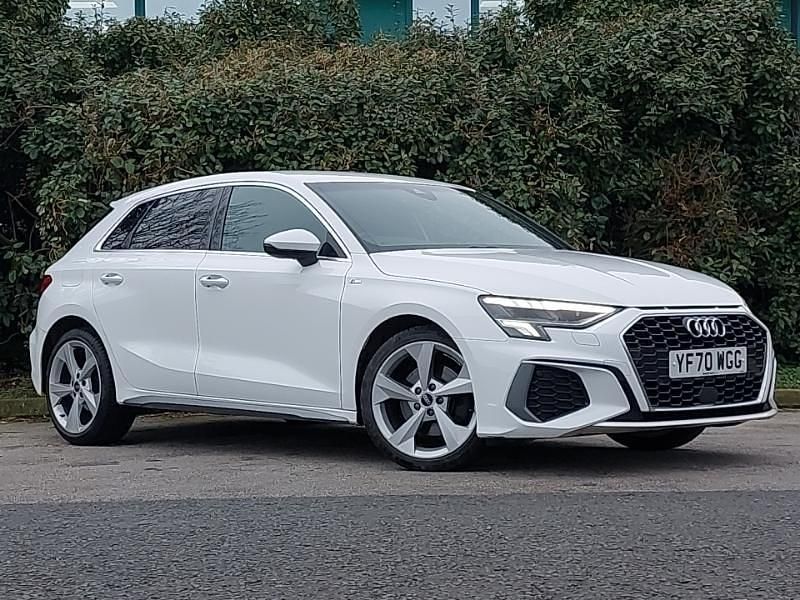 Used Audi A3 S-Line 110 HP (80 kW) 2021 White Sedan