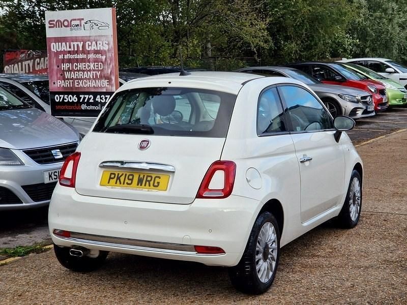 Used Fiat 500 Lounge 69 HP (50 kW) 2019 White Hatchback
