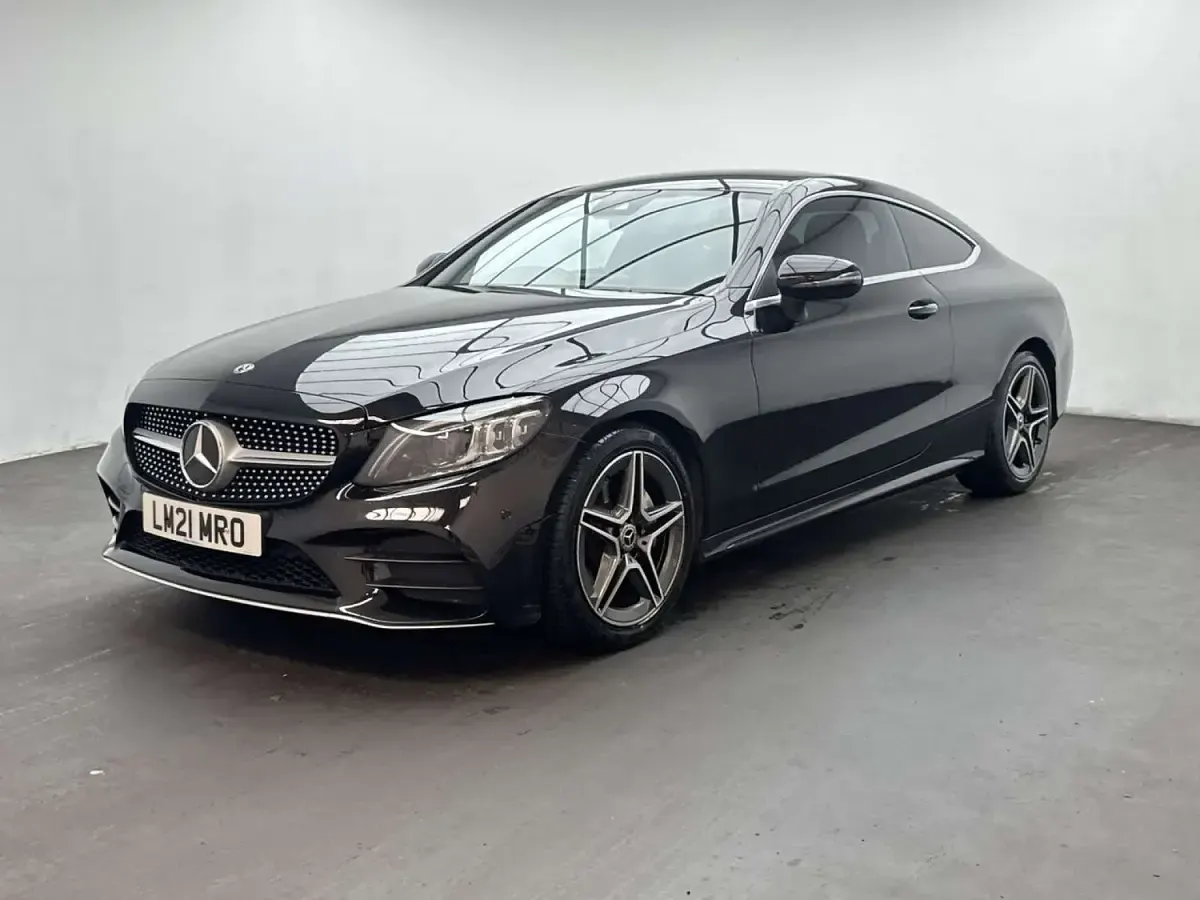 Used Mercedes C200 AMG line 184 HP (135 kW) 2021 Black Coupe