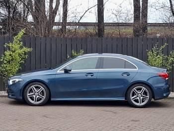 Used Mercedes A180 AMG line 136 HP (100 kW) 2021 Blue Sedan