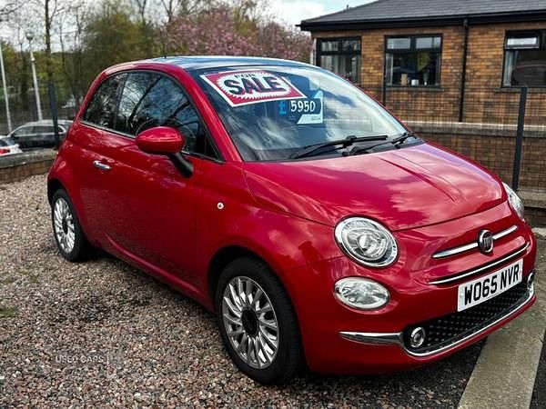 Used Fiat 500 Lounge 69 HP (50 kW) 2016 Red Hatchback