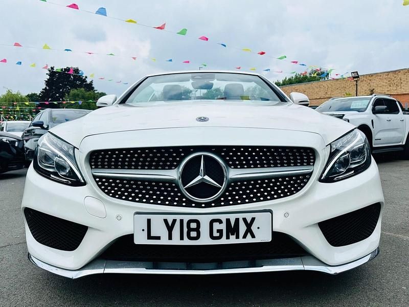 Used Mercedes C200 AMG line 2018 White Cabriolet